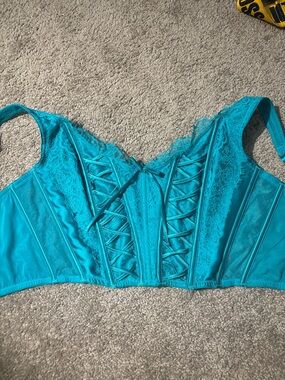 Victoria's Secret Teal Lace Corset Top